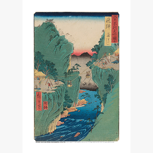 Hiroshige: The Basket Ferry in Hida Province i gruppen Reproduktioner / Pgende utstllningar hos Stiftelsen Prins Eugens Waldemarsudde (2077)