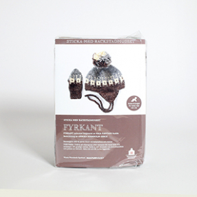 Sticka med Rackstadmuseet: Fyrkant, Baby-set(mössa och vantar för baby upp till ett år)