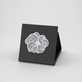 MIST brosch L, matt silver