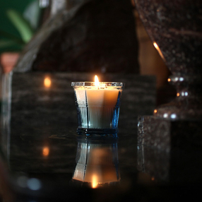 Doftljus Molnet i WALDEMARSUDDEKRUKAN® Mini Glas (Stålblå)