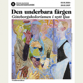 Utställningsaffisch, Den underbara färgen, Sandberg, Händer vid bardisken