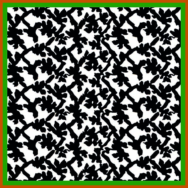 Silk scarf Black/White Bindesböll