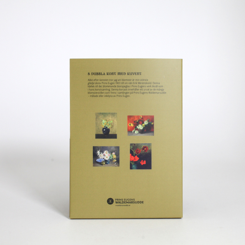 Kortask, Stilleben ur samlingen, 8 dubbla kort med kuvert