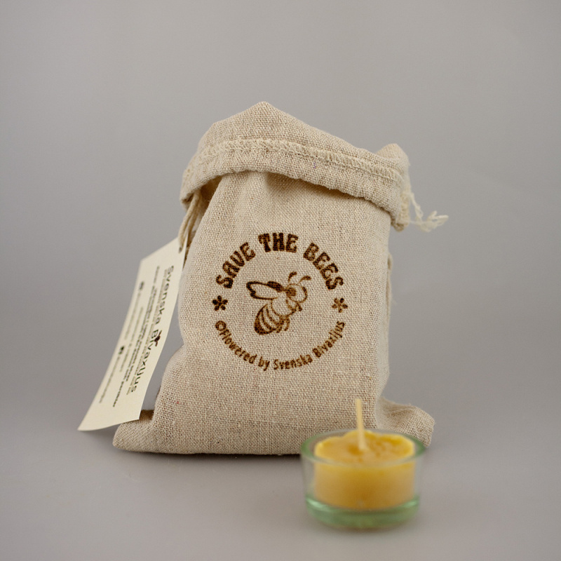 10 st värmeljus i bivax från Nydala Bigård på Öland