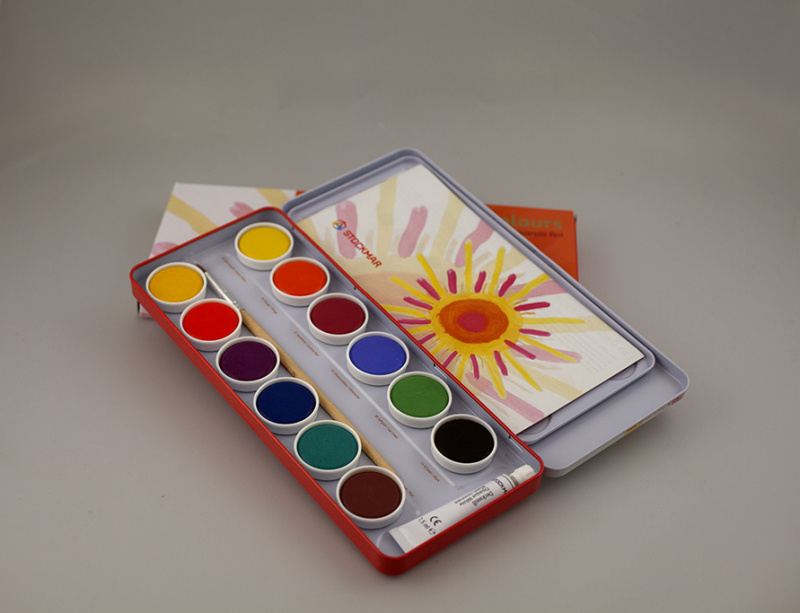 Akvarellåda för barn, Stockmar