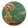 Glasunderl�gg med motiv fr�n Golvur, hus och palmblad