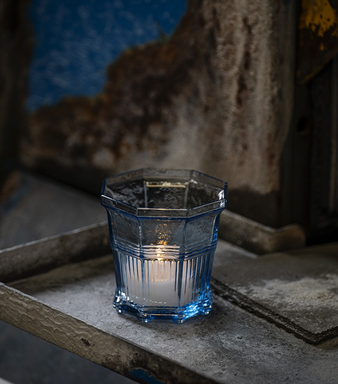 WALDEMARSUDDEKRUKAN®  Mini Glas, Stålblå