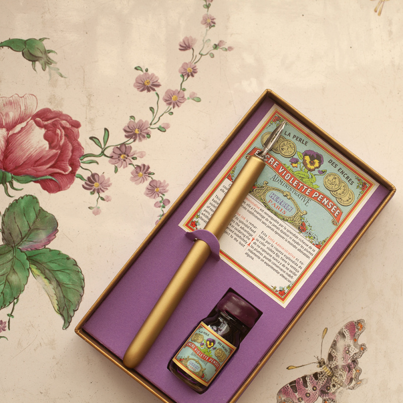 Kalligrafiset Violette Pensee, Herbin Paris